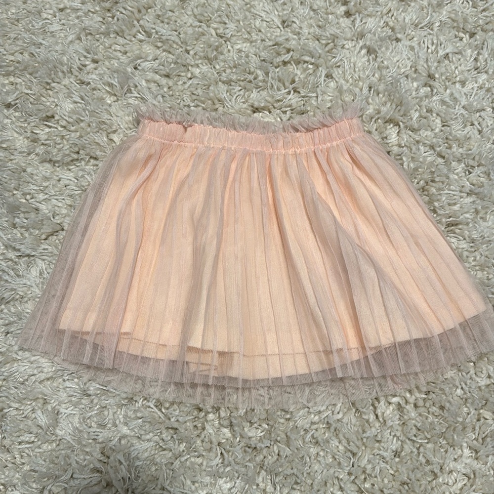 Peachy pink tulle skirt | 9-12 mths